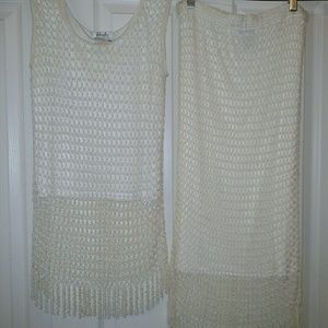 Blushe Impressions Crochet Beaded Top & Skirt
